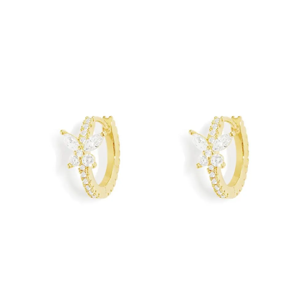 APM Monaco Petites Creoles Papillon^ Boucles D'Oreilles