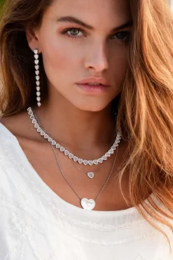 APM Monaco Ras-De-Cou Coeur - Argent^ Colliers