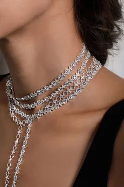 APM Monaco Ras-De-Cou Meteorites Et Cercles Long - Argent^ Colliers